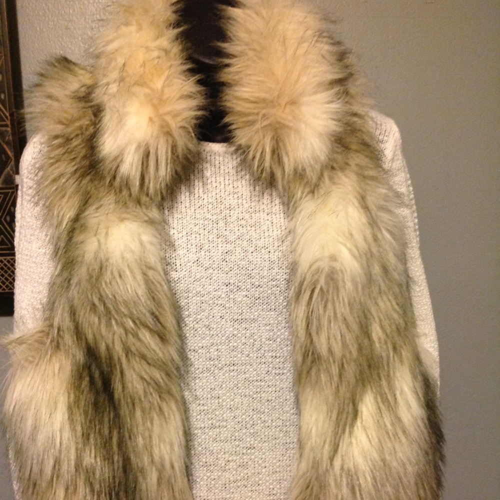 Ann Taylor Loft faux fur vest